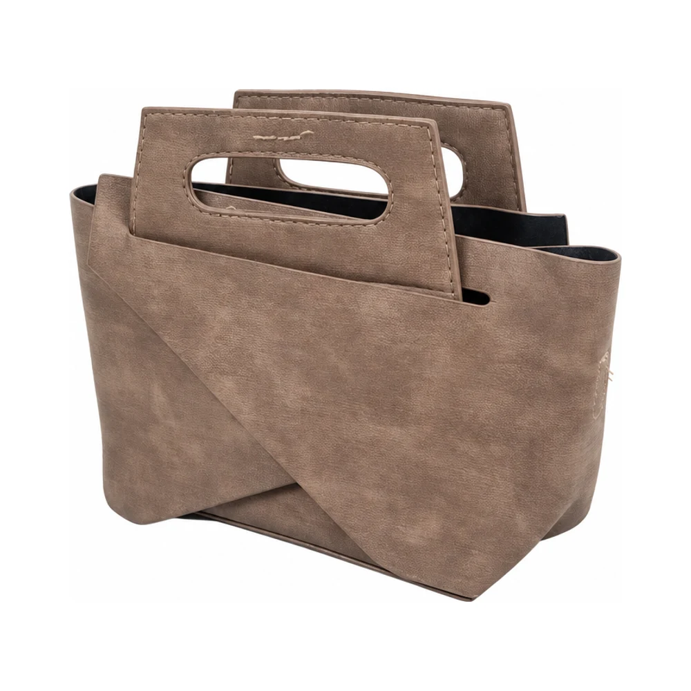 Brown Faux Leather Bag