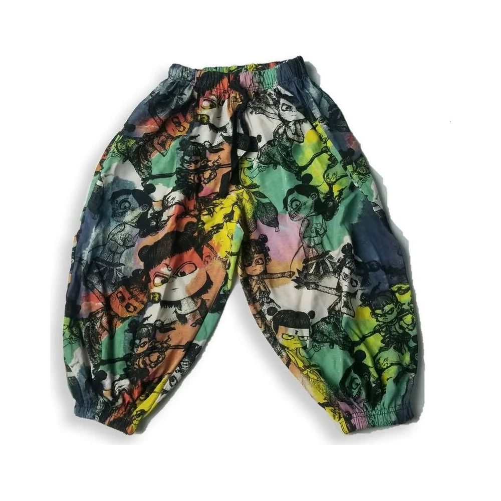 Colorful Cartoon Print Pants